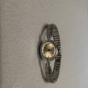 Timex Silver Watch with Cream Dial